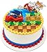 DecoSet Sonic The Hedgehog Cake Topper, 3-Piece Decoration Set With Tails & Knuckles Cake Pic, Rings Cake Pic And Rolling Sonic Action Figurine, For Birthday And Celebrations
