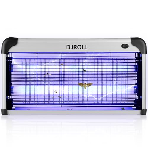 DJROLL Lámpara Antimosquitos Eléctrico 30W Mata Insectos Insectocutor Matamoscas Repelente de Mosquitos Interior para Balcón Cocina y Dormitorio
