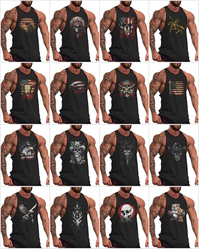 Summer Mens Tank Tops Grunge Gothic Muscle Casual Sleeveless Shirts Loose Breathable Gym Athletic Undershirt3