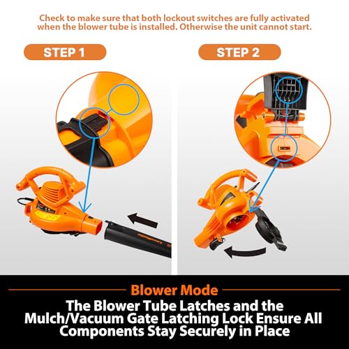 Image of LawnMaster BV1210 Electric Leaf Blower, Vacuum & Mulcher