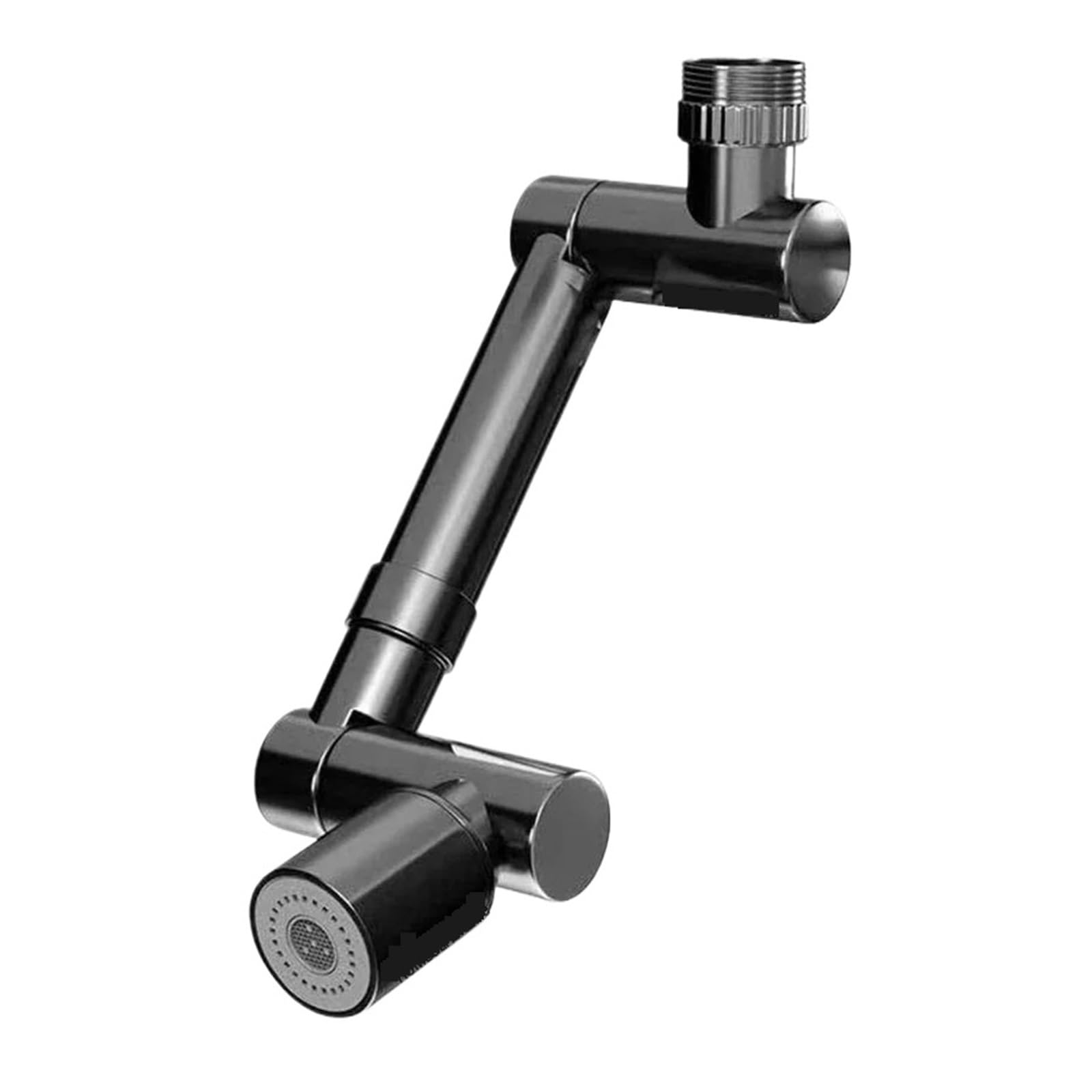 Grifo De Cobre Metálico Con Rotación 1440 °, Extensor Aireador, Brazo Robótico Giratorio, Boquilla Extensión, Pulverizador Agua For Ahorro Cocina Bien Hecho(Dual Modes Black)
