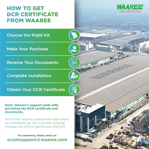 Image of WAAREE 4-4.5kW TOPcon DCR Radiance Solar Kit || High-Efficiency TOPcon Solar Panels || 4 kW on Grid Single-Phase Inverter || Complete All in One Energy Solution Kit