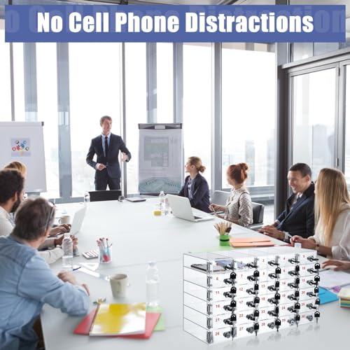 Armadietto trasparente per cellulare, 15 scomparti, in acrilico, per impiegati in classe, ufficio, fabbrica, soluzione di archiviazione sicura per scuole e luoghi di lavoro