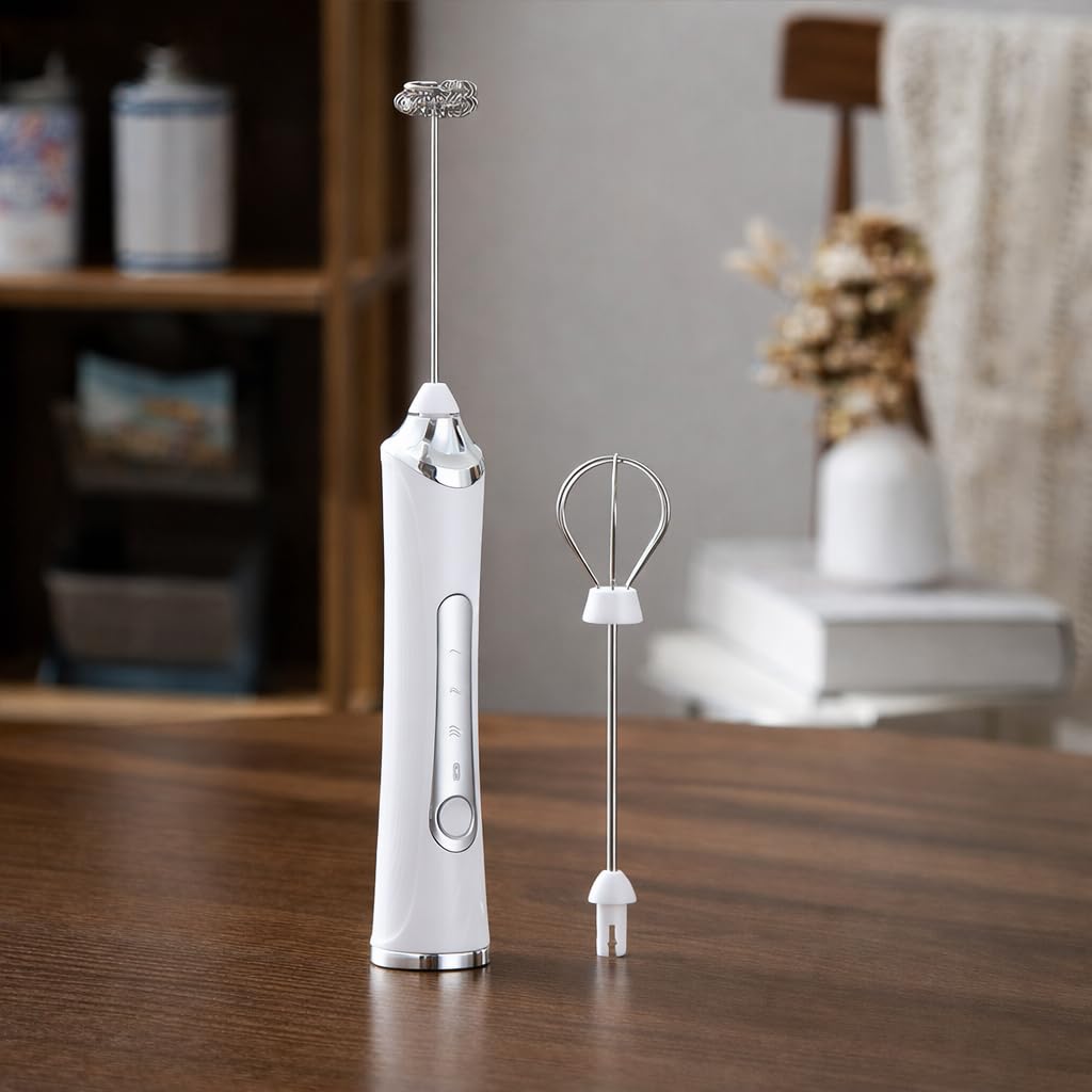 Amazon.co.jp: HUIUH ミルクフォーマー 電動泡立て器 収納ケース付き