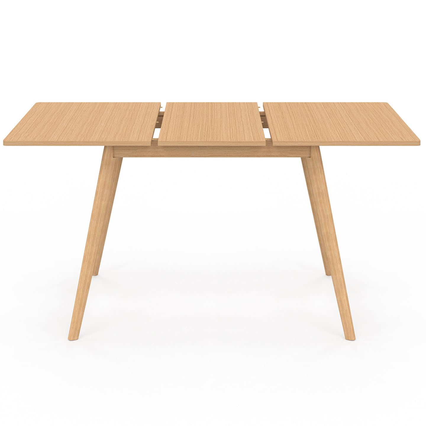 IDMarket - Mesa de comedor extensible rectangular Noor 4-8 personas, efecto madera 110-150 cm