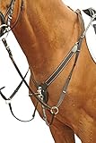Qualitätsleder HKM Vorderzeug mit Martingal und breitem Gummi, braun, Pony