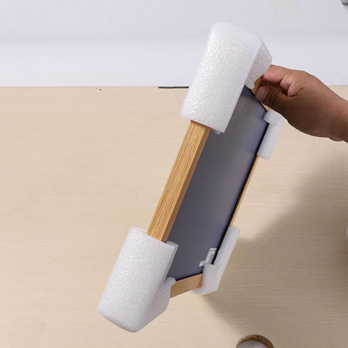 Alasum 50 Stück Eckenschutz Schaumstoff Weiß, 10x10cm EPE Kantenschutz für Bilderrahmen, Stoßfester Polsterschutz für Möbelverpackung, Umzug und Versand