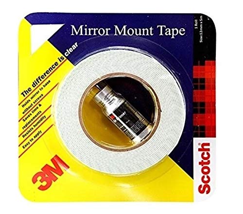 3M IA120170435 Mirror Mounting Tape, 12 mm x 5 m (1 Roll) and adhesion 94 primer 10ml, White (B0156EZDUQ) Amazon Price History, Amazon Price Tracker
