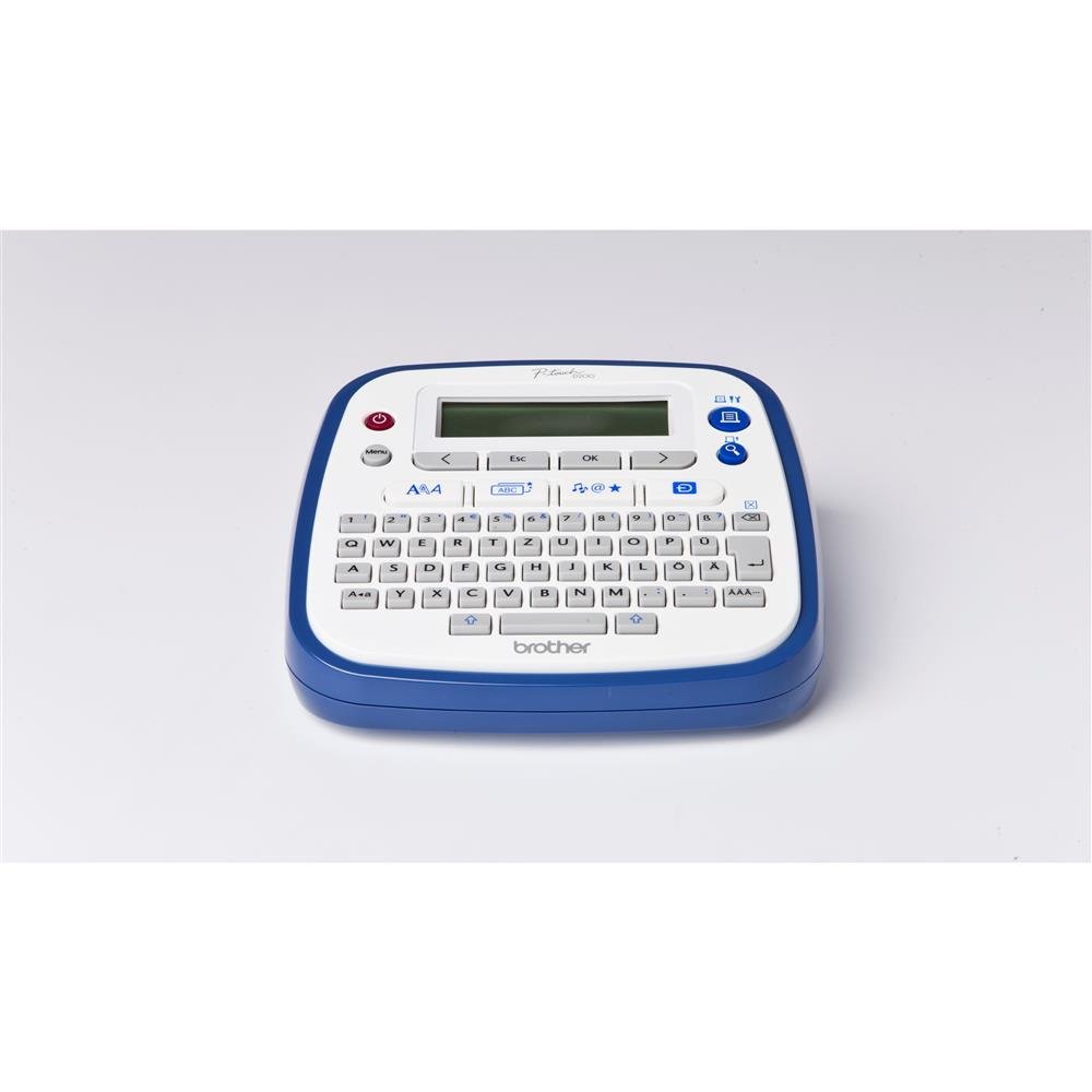 Brother PT-D200BWVP Beschriftungsgerät inklusive Netzadapter und Transportkoffer (für 3,5 bis 12 mm breite TZe-Schriftbänder, bis zu 20 mm/Sek. Druckgeschwindigkeit), Schwarz