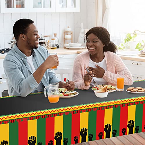 Oudain 6 Pcs Juneteenth Party Decorations Juneteenth Tablecloths 108X54 Inch Plastic African American Table Cloth June 19Th 1865 Independence Day Table Covers Festival Party Supplies #TOP5