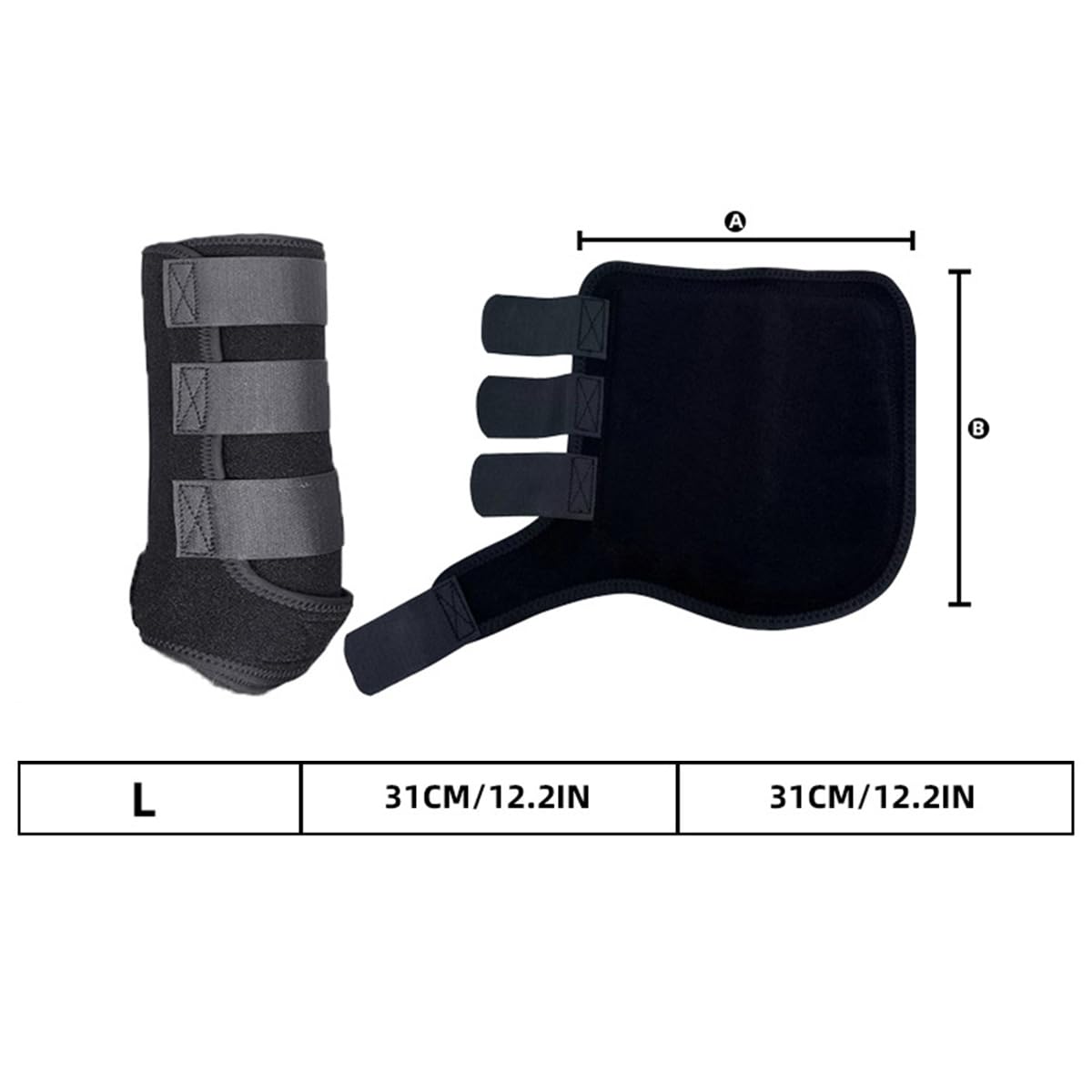 Sarini 2 Protectores de Patas traseras para Caballos, Protectores de tendones, Correas de protección anticolisión para Caballos, Equipo de Entrenamiento y protección