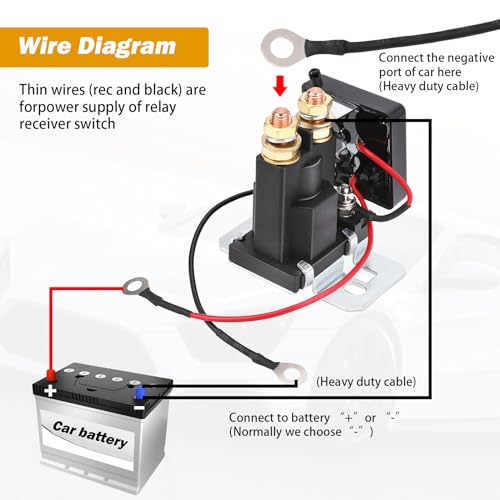 500A Starting 200A Rated High Current Battery Disconnect Switch Remote Kill Switch for Car Truck DC12V Wireless Anti-Theft Prevent Drain Isolator On Off With 2 Keys - Thumbnail 5