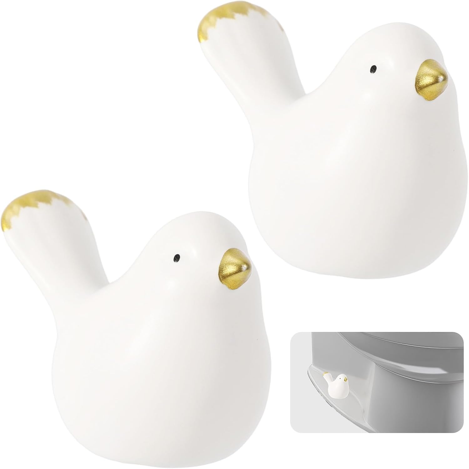 2pcs Ceramic Toilet Bolt Covers, Duck Toilet Bolt Covers Decorative thumbnail