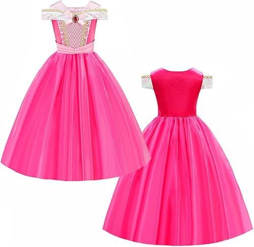 Miniatura 6 de Disfraz de princesa Aurora para niñas con accesorios, disfraz de princesa Aurora para fiesta de cumpleaños, disfraz de Halloween