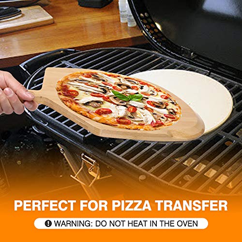 image for SEKAM Wood Pizza Peel - Wooden Pizza Paddle Spatula for Homemade Pizza