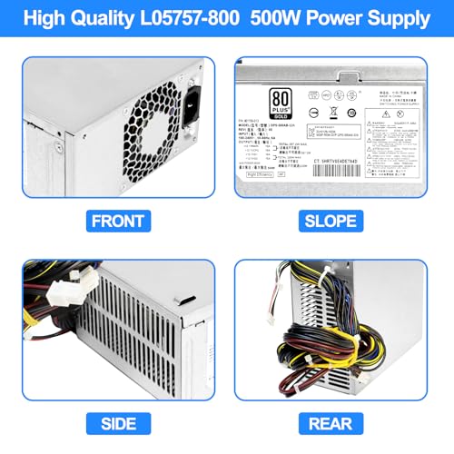 L05757-800 - Alimentatore 500 W, compatibile HP EliteDesk Z2 G4, 800 880 600 G3 G5, modello L05757-800 DPS-500AB-32A, 795-0003UR 901759-013 - Alimentatore - Immagine 5