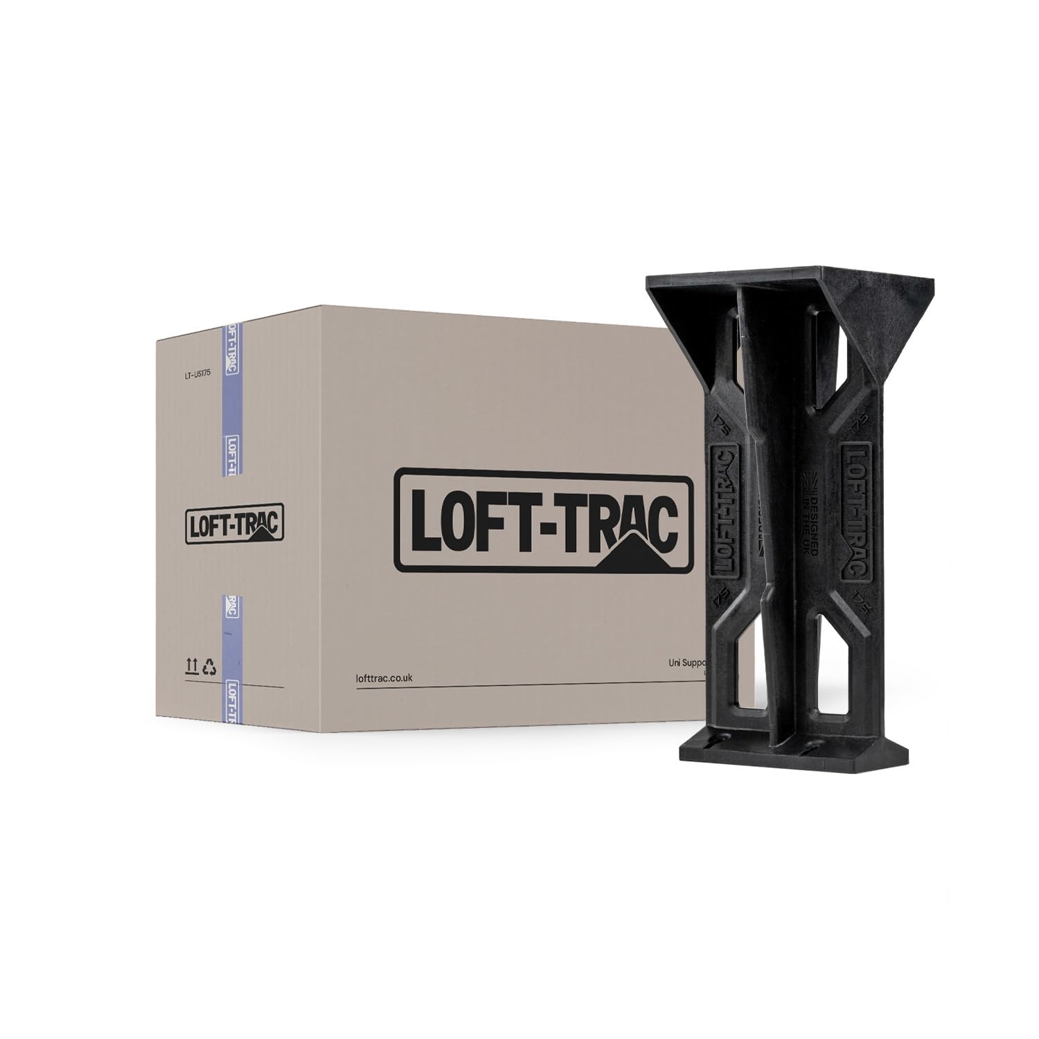 Loft-Trac Black 84 Pack Loft Stilts Legs 175Mm, Loft Insulation Spacers For Raised Storage Boarding, Heavy-Duty Attic Floor Supports, Attic Stilts Prevents Heat Loss, Loft - Trac Legs, Load Bearing 500Kg