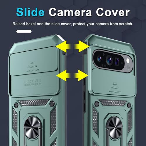 for Google Pixel 10 Pro XL Case Built in Slide Camera Cover,Dark Green by Janmitta - Used condition - Image 3