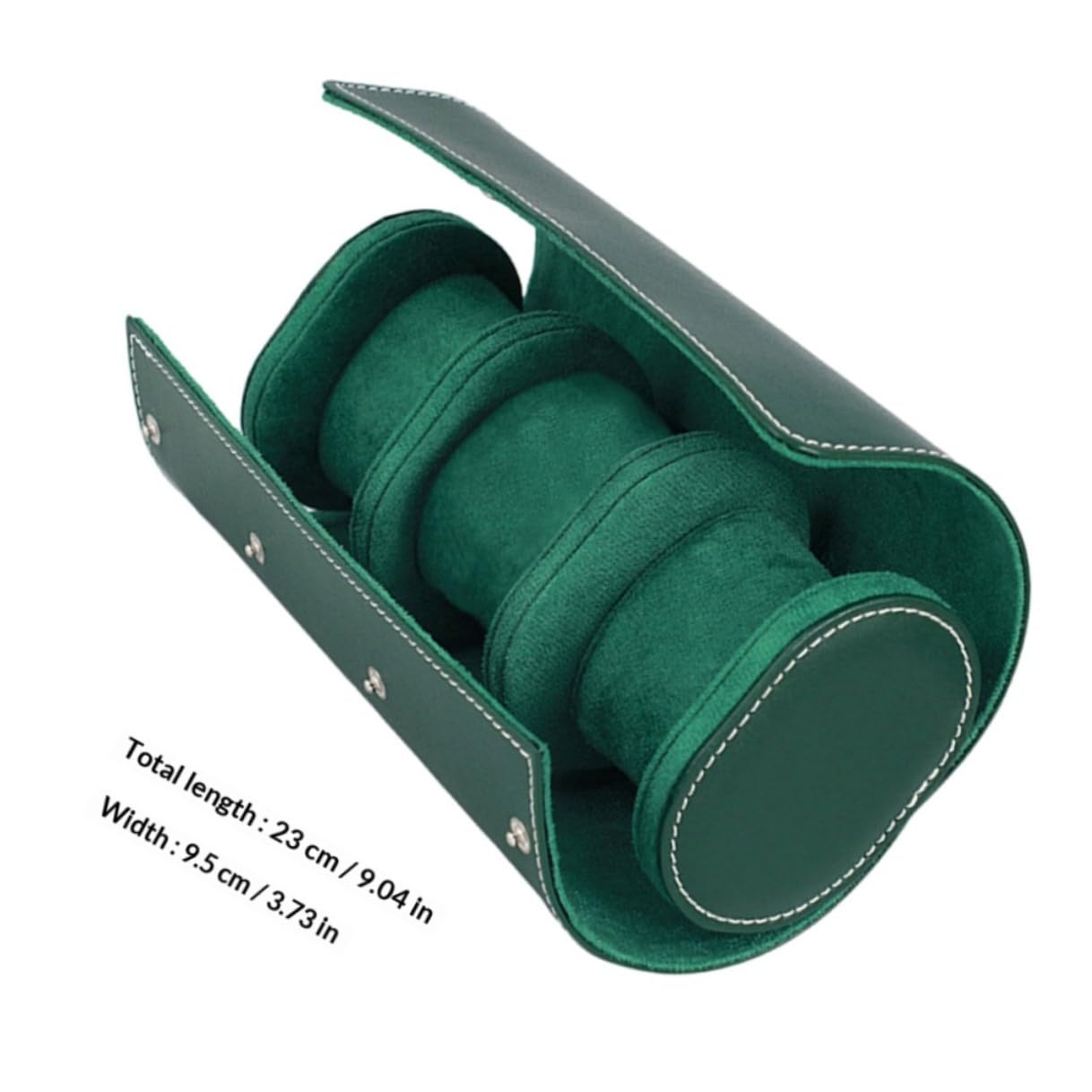 MAGICLULU Valigetta Porta Orologi in Pelle Pu Verde, Custodia Portatile Anti-caduta per Orologi e Piccoli Gioielli, Organizer da Viaggio Elegante e Sicuro per Uomo