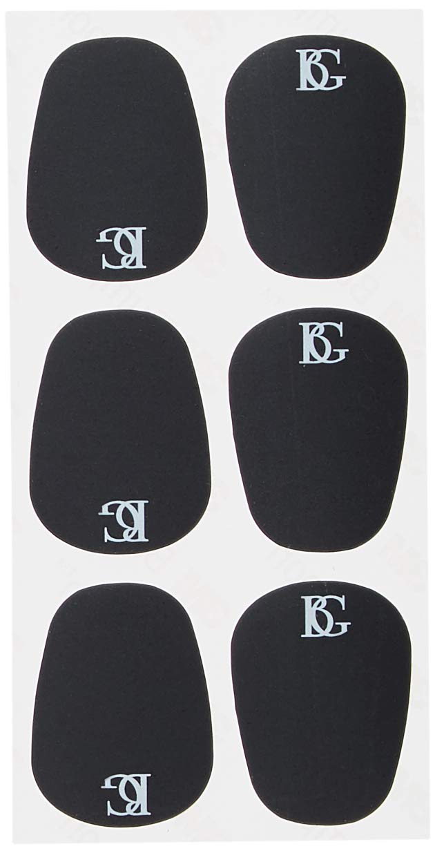 BG A10L Bite Plate for Clarinet and Saxophone Black, Large 0.8 mm (6x)