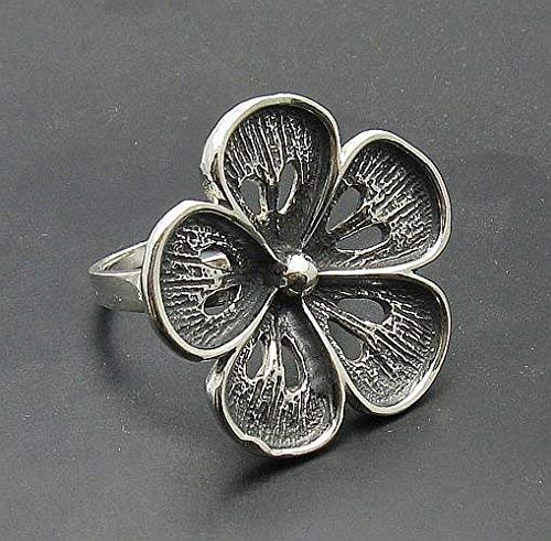 Bague en argent Fleur 925 massif Empress | Bijou d'exception durable - 2