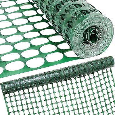 Fencing, Temporary Fence, Fencing for Yard, Plastic Fence, Deer Netting, Chicken, Mesh, Garden, Dogs, Deer, Snow, Poultry, Outdoor, Backyard, Construction, Green, 48 Inch x 100 Feet Roll
