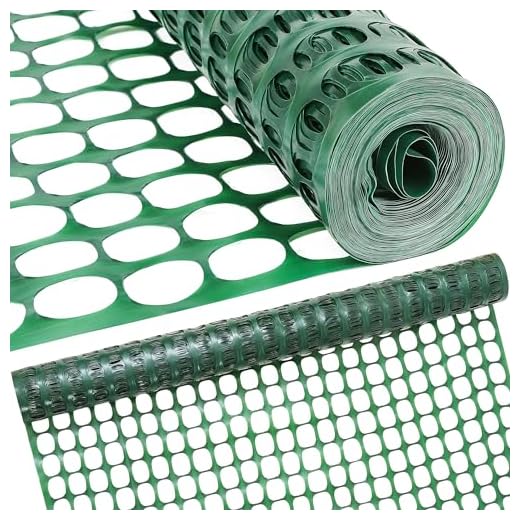 Houseables Plastic Mesh Fence, Construction Barrier Netting, Green, 4'x100' Feet, 1 Roll, Garden Fencing, Fences Wrap, Above Ground, for Snow, Poultry, Chicken, Safety, Deer, Patio, Garden Netting