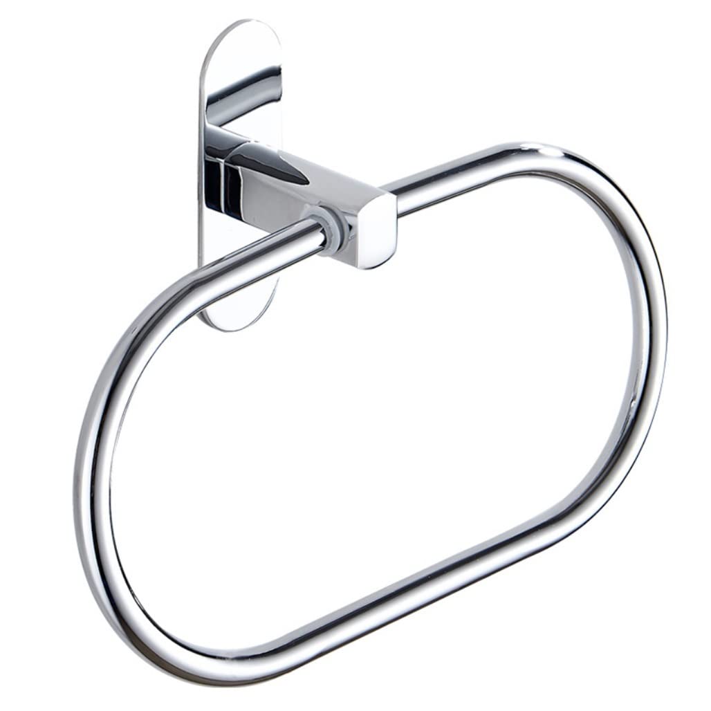 Handtuchstange für Bad and Küche Edelstahl Runder Handtuchhalter Badezimmer Runder Handtuchring Handtuchhalter Hängender Ring Badezimmer Handtuchring Silber Gästehandtuchhalter