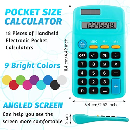 Flutesan Operation Pocket Size Student Function Calculator Mini Colorful Basic Solar Battery Calculator Bulk for Student School Home Office Desktop Accounting Tools Flutesan- Pocket Size-08 の商品画像 1