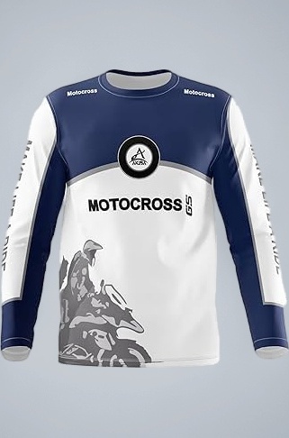 Full Sleeve Motocross Printed Biker Racing Jersey, Riding Sports T-Shirt for Unisex