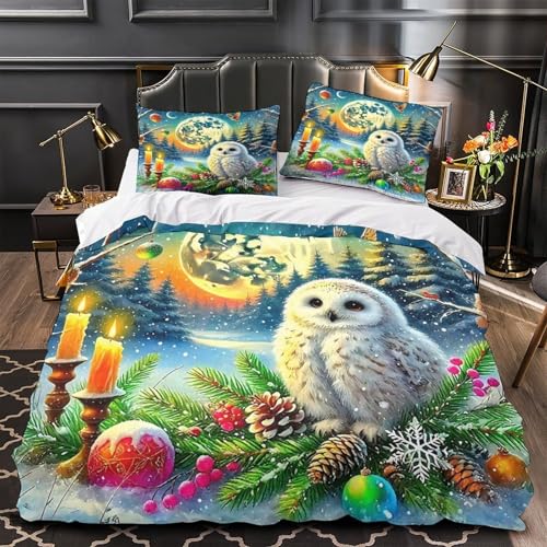 Linge de lit lune 3D en microfibre douce pour lit 260x220cm