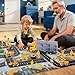 Aukdin Toddler Construction Truck Vehicle Toy Set for 3 4 5 6 Years Old Boys with Play Mat, Die-Cast Car Carrier Truck for Kids Boys Girls Birthday Party Gifts