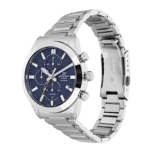 Casio Edifice EFB-710D-2AVUDF Blue Analog Dial Silver Stainless Steel Band Men's Watch Chronograph Sapphire Glass ED581 - Image 6