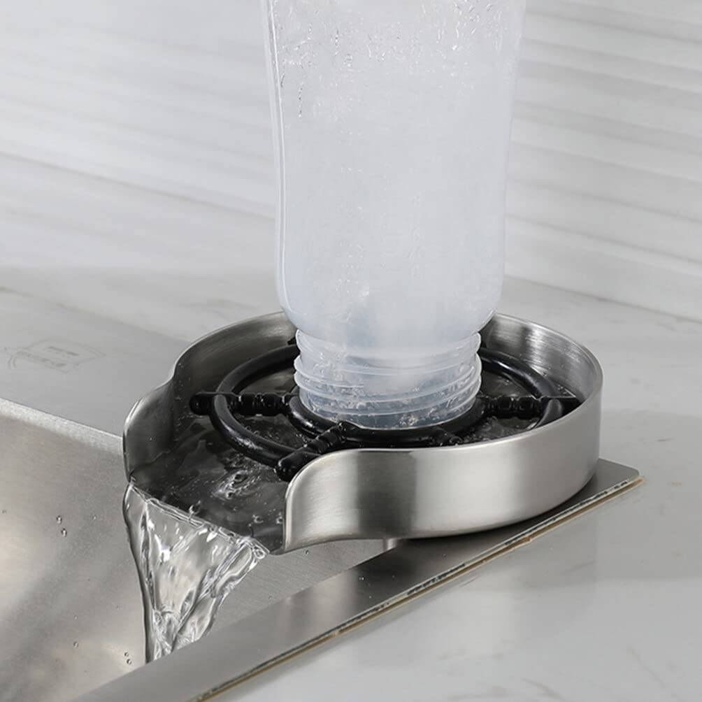 DOITOOL Grifo de vidrio para fregadero, lavadora de botellas, lavadora de tazas de alta presión, accesorios de bar, enjuaga los residuos en segundos para fregadero de cocina