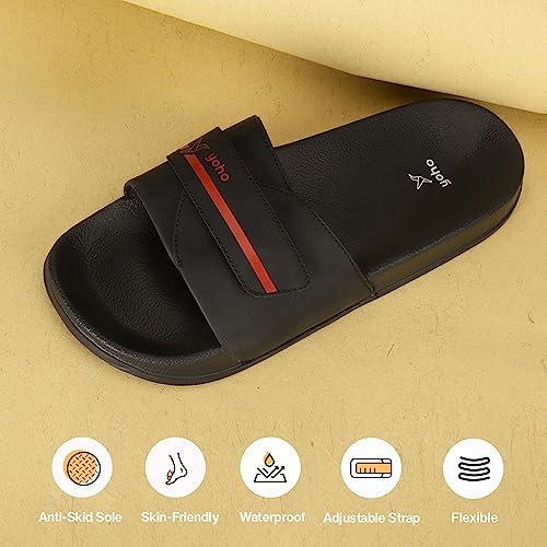 Image of YOHO Drystep Sliders for Men | Waterproof Monsoon Footwear & Rainy Sandals | Skin Friendly Adjustable Strap