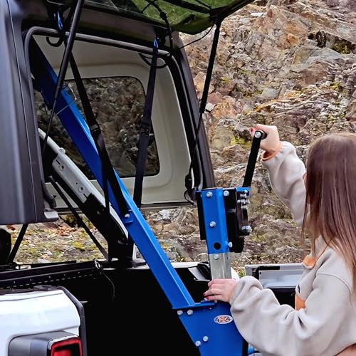 Image of EZLIFT Hard Top Remover Lift for Jeep Wrangler TJ JK JKU JL JLU LJ & Ford Bronco 4-Door Only, One-Person Removal System, Remove Hardtop in Minutes, Secure Patented Design