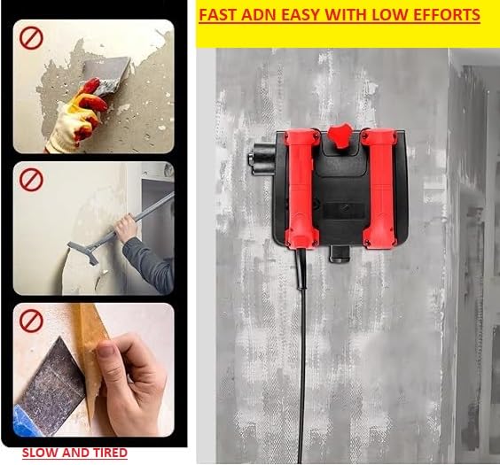 Image of Hetkrishi 220v 1800w Electric Wall Planer machine Handheld Power, Wall Scraper, Wall Shovel Machine for Wallpaper Paint Putty Sprayer | Electric wall planer concrete power shovel wall machine