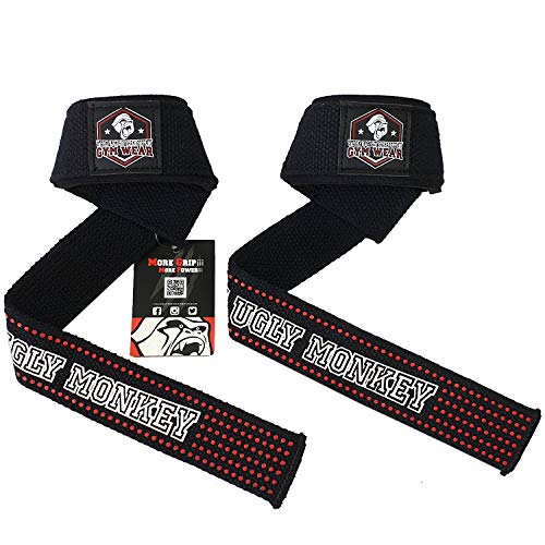 Straps Correas Levantamiento de Pesas Agarres para Gym Agarraderas Gimnasio para Peso Muerto Ergonomicas Sujeción de Gel - Lifting Powerlifting Algodon Deportivas Muñequeras Calestenia Pull up
