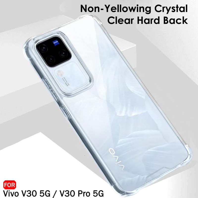 Image of Case Creation Brand - Mobile Cover for Vivo V30 Pro (Soft & Flexible Back Case), Transparent