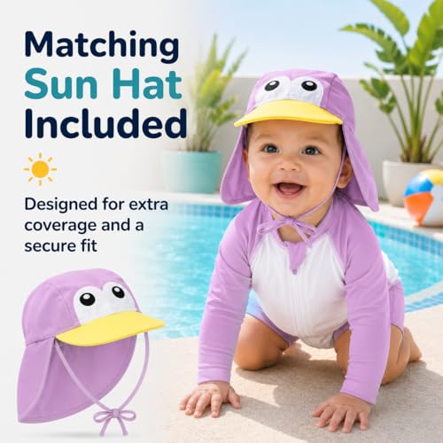 Image of Cuddle Club One-Piece Sunzies Swimsuit UPF 50+ Sun Protective Sunsuit