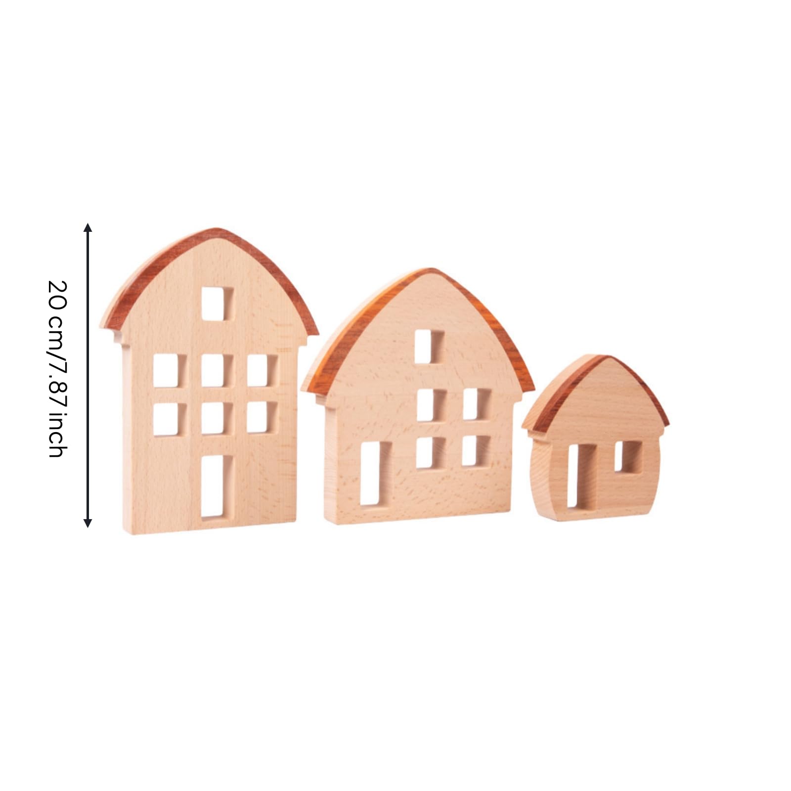 Puzzle in Legno Educativo Puzzle Incastro Didattico Gioco Incastro per Asilo Nido, Case In Stile Cinese
