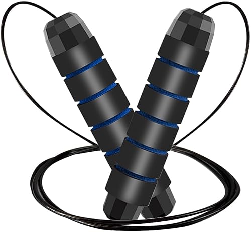 Cuerda de saltar, cuerdas de saltar ajustables para fitness, para mujeres, hombres y niños, sin enredos, cuerda de salto de velocidad rápida con