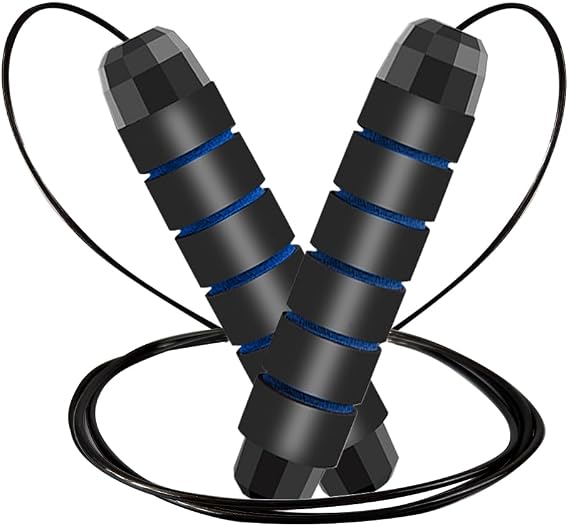 Jump Rope, Adjustable Jump Ropes for Fitness for Women Men and Kids Tangle-Free Rapid Speed Jumping Rope Cable with Ball Bearings Exercise&Slim Body at Home School Gym