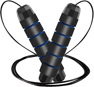 Jump Rope, Adjustable Jump Ropes for Fitness for Women Men and Kids Tangle-Free Rapid Speed Jumping Rope Cable with Ball Bearings Exercise&Slim Body at Home School Gym