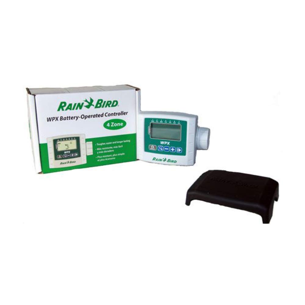 Programador Modular Modelo WPX4, para 4 Estaciones a Pilas ESP-9V, con automatización del riego sin Red eléctrica, Color Gris, 6,2 x 10,3 x 13,6 centímetros (Referencia: F48314)