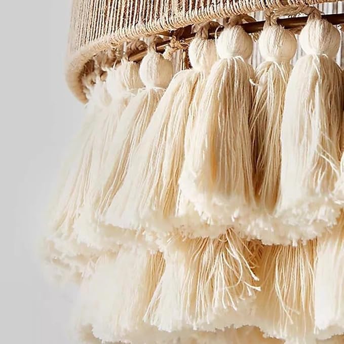 Lámpara de techo de ratán natural para iluminar estancias oscuras 6