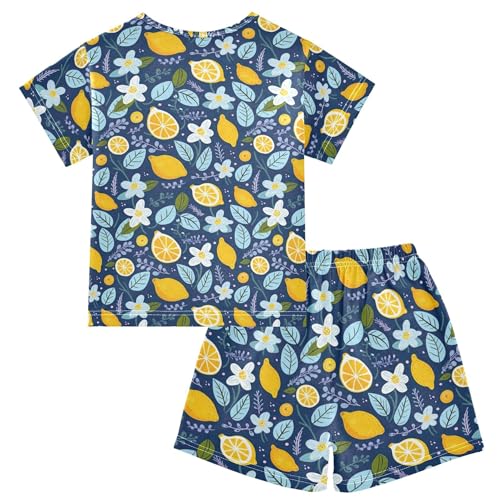Lemon Fruit Summer Pajama Set Pajamas Sleepwear Nightwear Loungewear Clothes Set B04026802