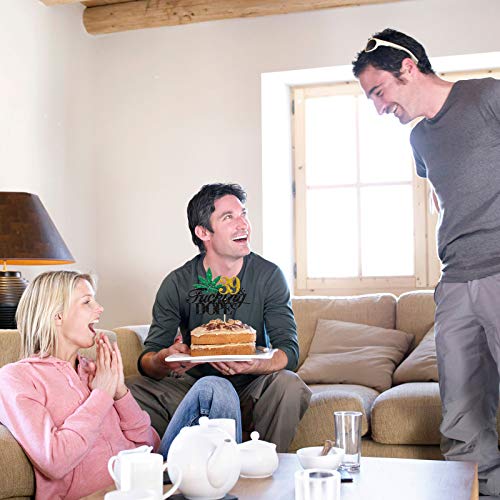 39 & Fucking Dope Birthday Cake Topper, Black Golden Glitter Marijuana Cake Decor, 420 Birthday, Adult Cannabis/Anniversary Party Supplies for Men or Women 3 39 & Fucking Dope Birthday Cake Topper, Black Golden Glitter Marijuana Cake Decor, 420 Birthday, Adult Cannabis/Anniversary Party Supplies for Men or Women - Image 4