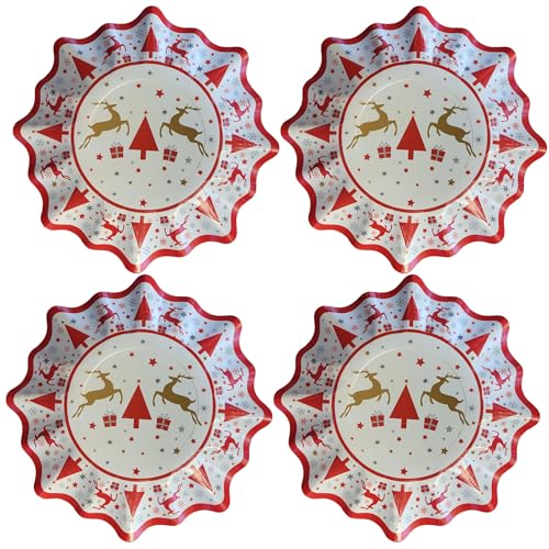 schenken-24 Weihnachten/Teller / 4er...
