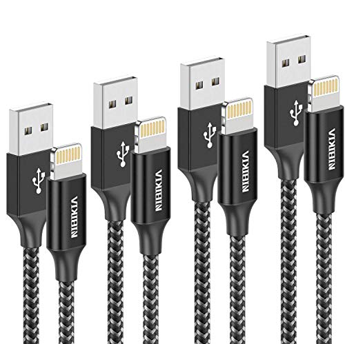iPhone Ladekabel,[4pack 0.3M 1M 2M 3M] Lightning Kabel Nylon iPhone Kabel USB Ladekabel für iPhone 11, XS, XS Max, XR, X, 8, 8 Plus, 7, 7 Plus, 6s, 6s Plus, 6, 6 Plus, SE, 5s, 5c, 5, iPad
